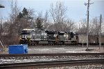 Loaded coal train rolls west